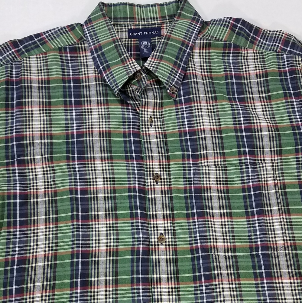 Sharp Grant Thomas Plaid Print Shirt Men's XL